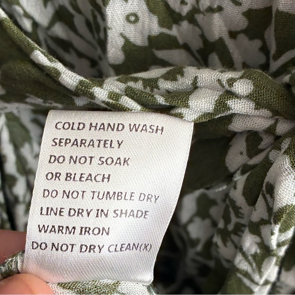 Papillon Wrap Green and White Ruffled Midi Dress S - Picture 13 of 16